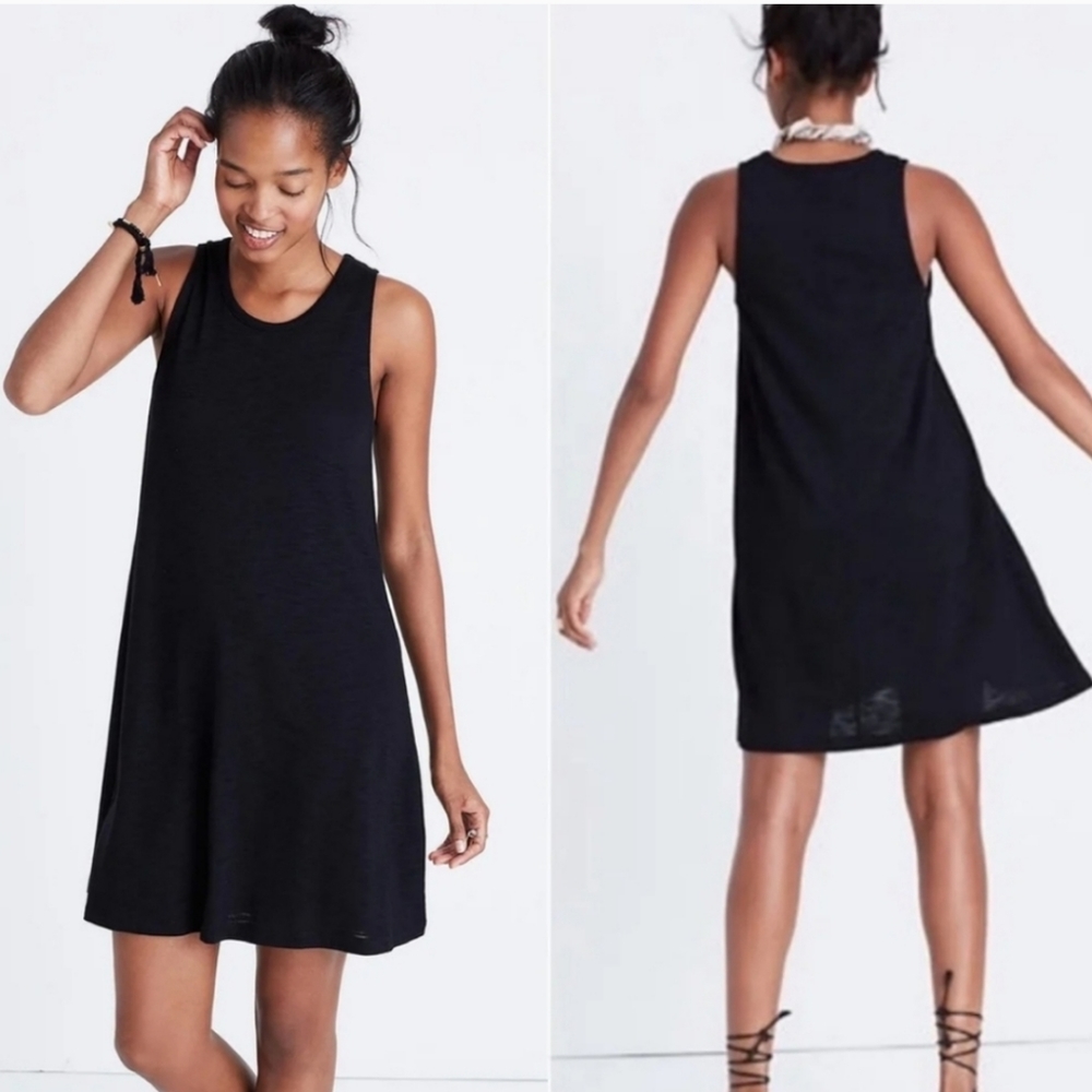 Madewell | Black ‘Highpoint’ Swing Tank Dress SM